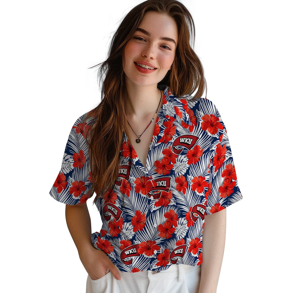 Western Kentucky Hilltoppers Hawaiian Shirt - Hibiscus Fiesta | Hula Hawaiian Shirts