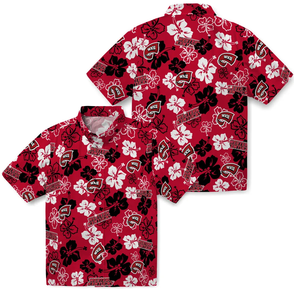 Western Kentucky Hilltoppers Hawaiian Shirt - Hibiscus Flower Design | Hula Hawaiian Shirts