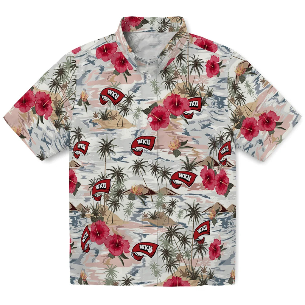 Western Kentucky Hilltoppers Hawaiian Shirt - Hibiscus Seaside | Hula Hawaiian Shirts