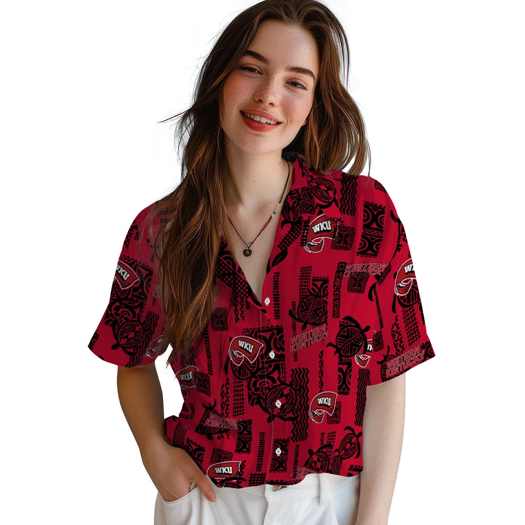 Western Kentucky Hilltoppers Hawaiian Shirt - Turtle Lines | Hula Hawaiian Shirts
