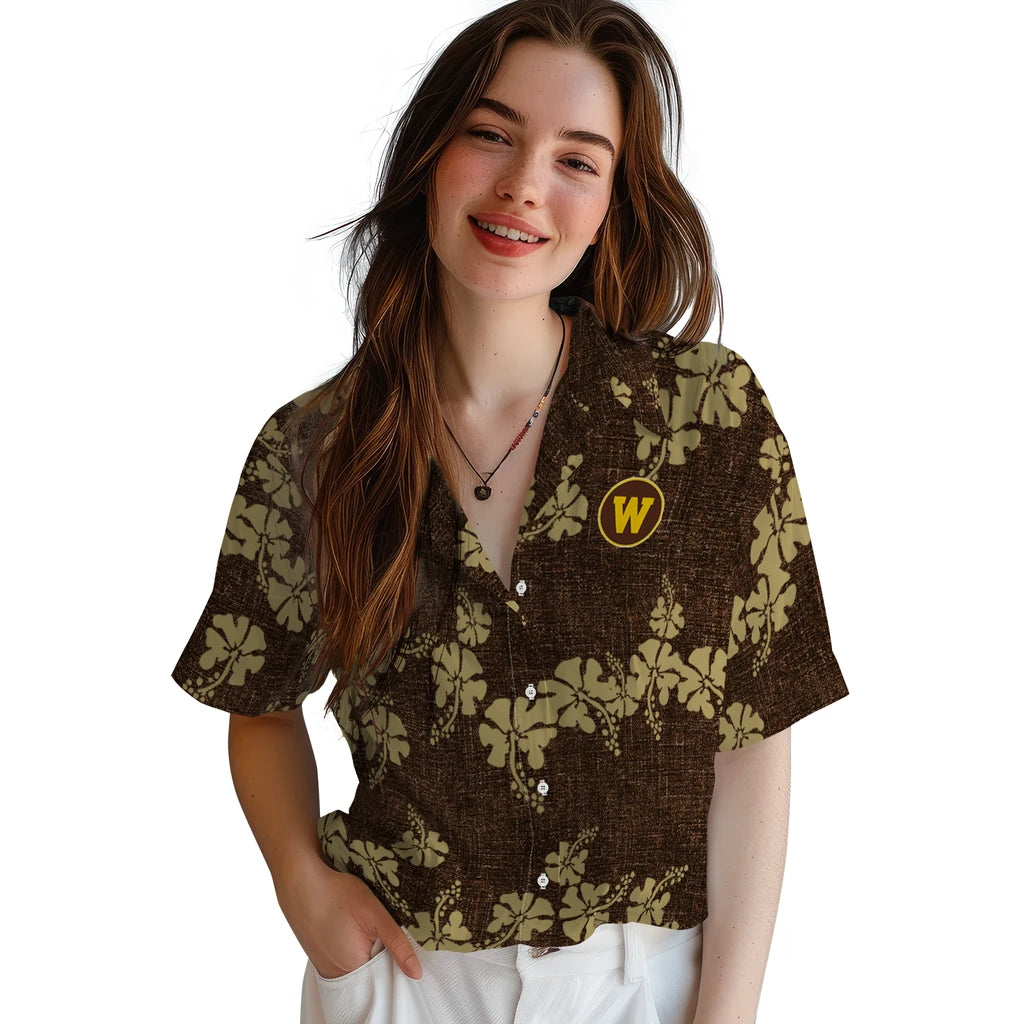 Western Michigan Broncos Hawaiian Shirt - 50th State Flower | Hula Hawaiian Shirts