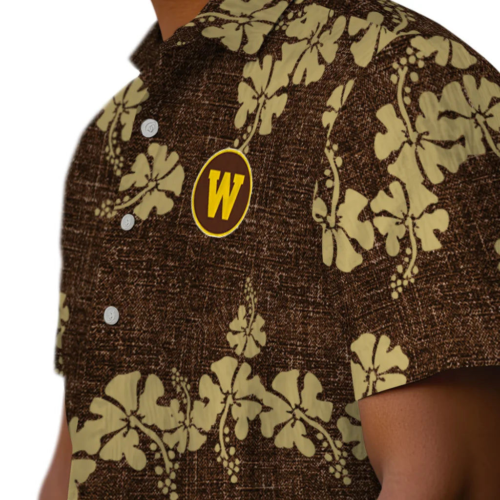 Western Michigan Broncos Hawaiian Shirt - 50th State Flower | Hula Hawaiian Shirts
