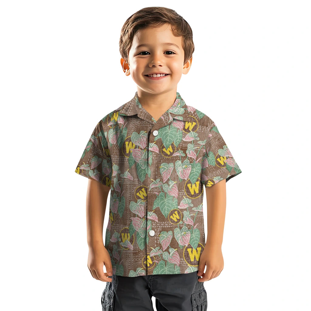 Western Michigan Broncos Hawaiian Shirt - Anthurium Overlay | Hula Hawaiian Shirts