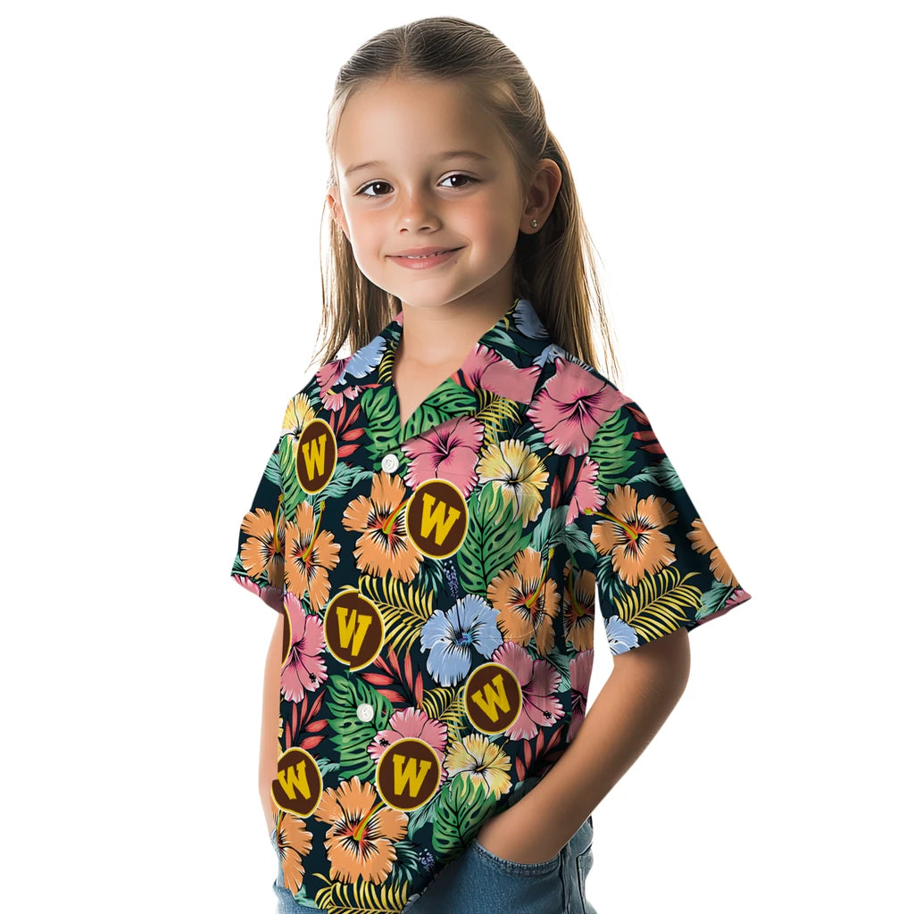 Western Michigan Broncos Hawaiian Shirt - Brilliant Hibiscus Garden | Hula Hawaiian Shirts