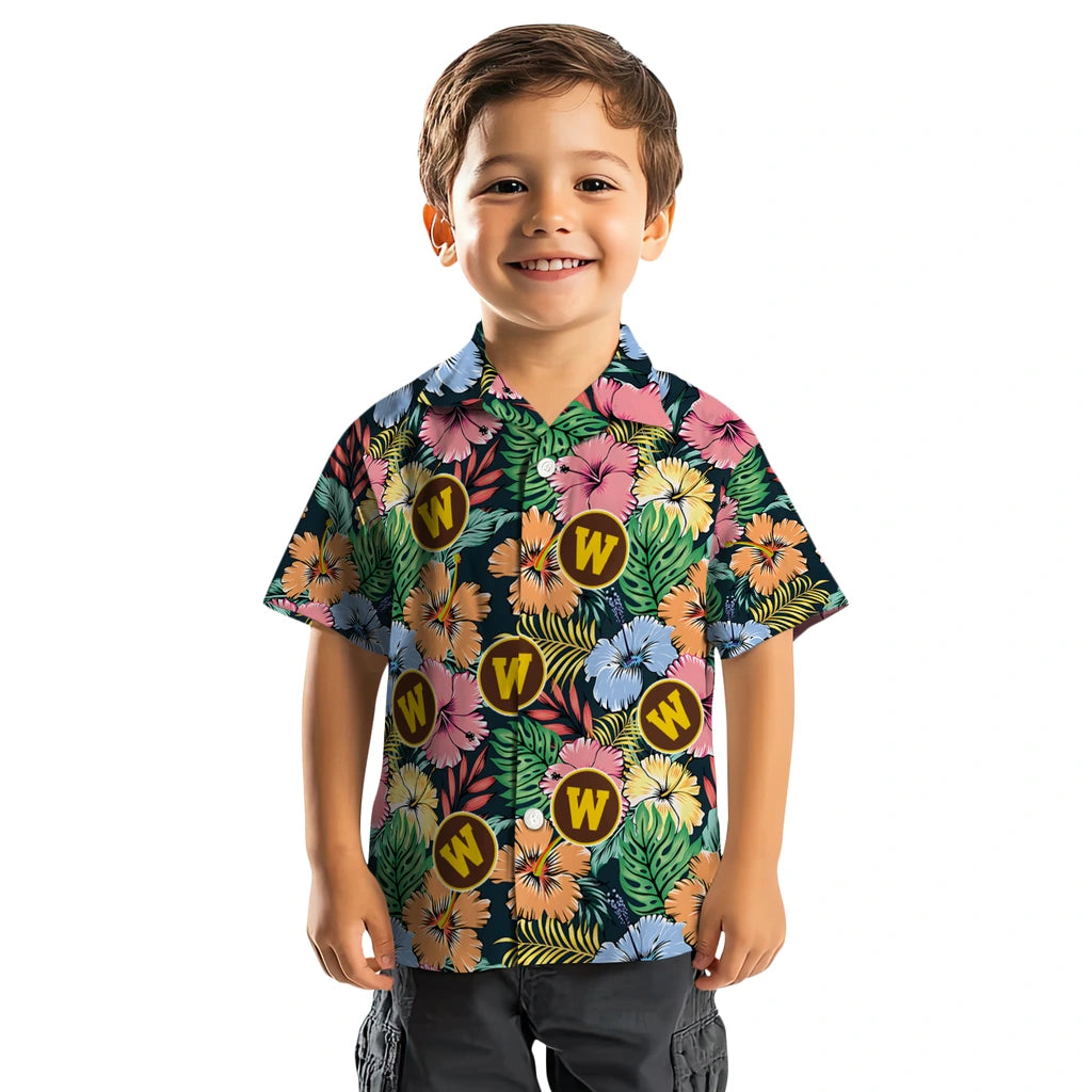 Western Michigan Broncos Hawaiian Shirt - Brilliant Hibiscus Garden | Hula Hawaiian Shirts