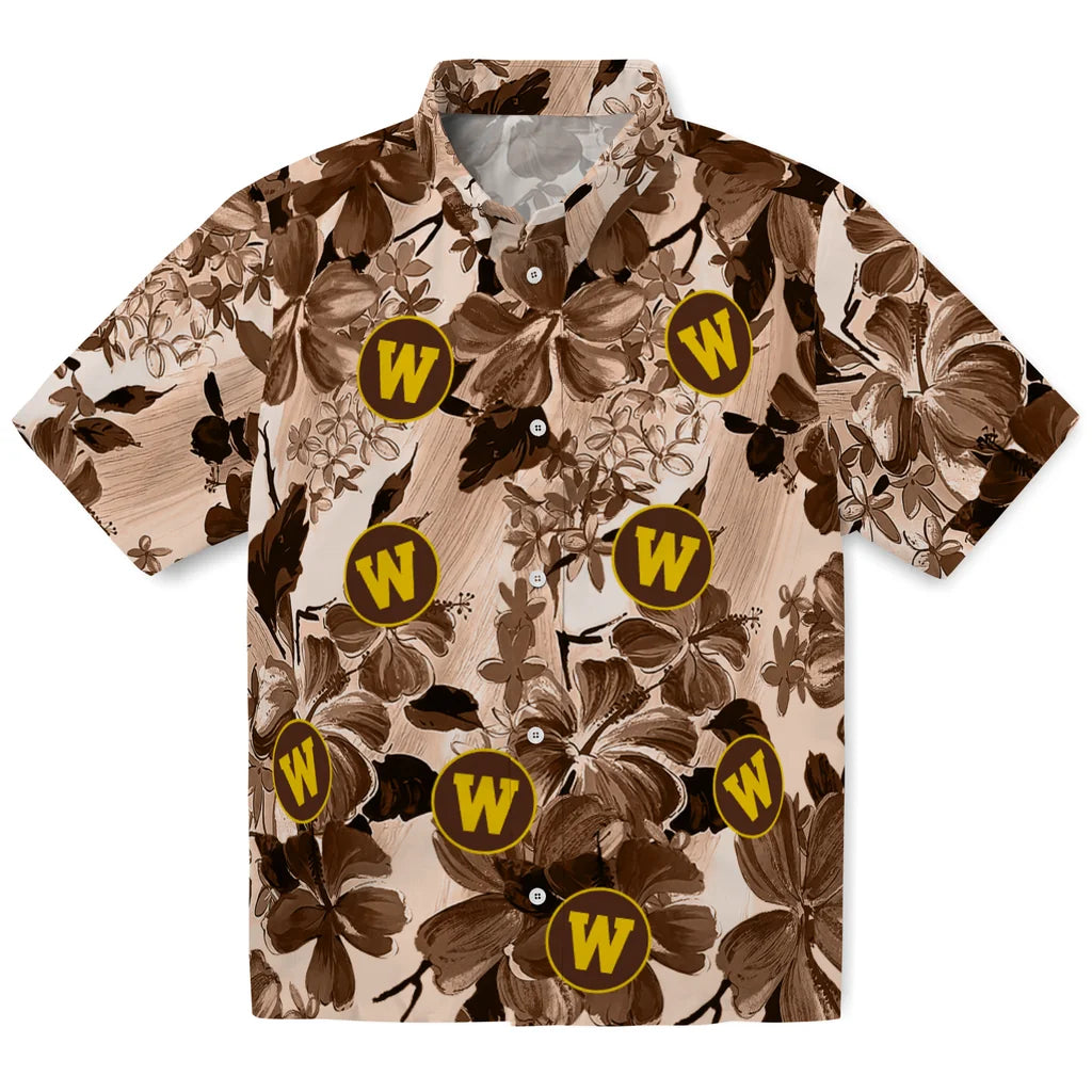 Western Michigan Broncos Hawaiian Shirt - Hibiscus Arrangement | Hula Hawaiian Shirts