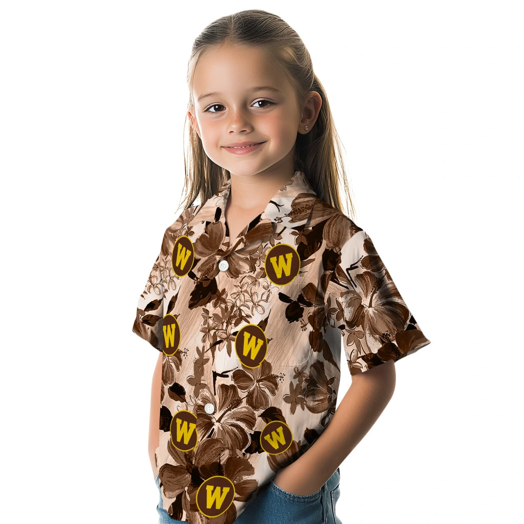 Western Michigan Broncos Hawaiian Shirt - Hibiscus Arrangement | Hula Hawaiian Shirts