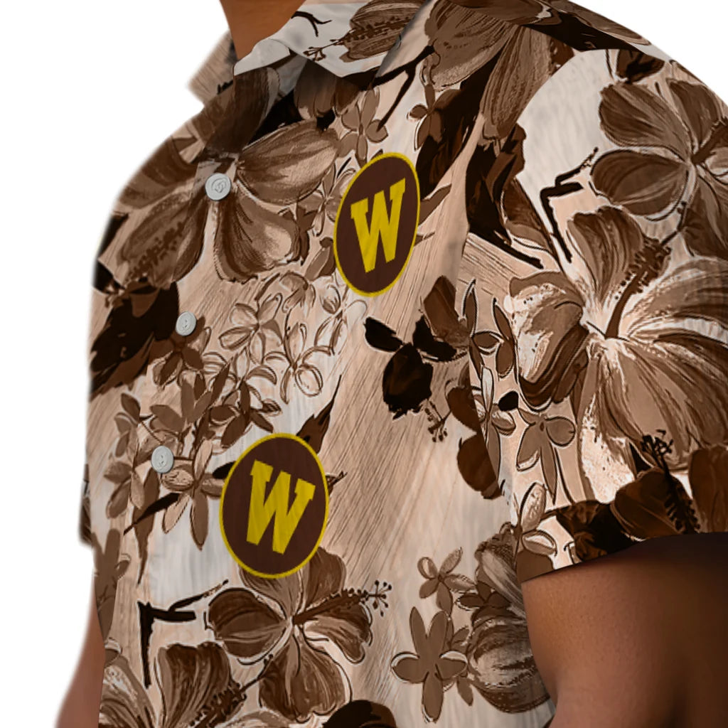 Western Michigan Broncos Hawaiian Shirt - Hibiscus Arrangement | Hula Hawaiian Shirts