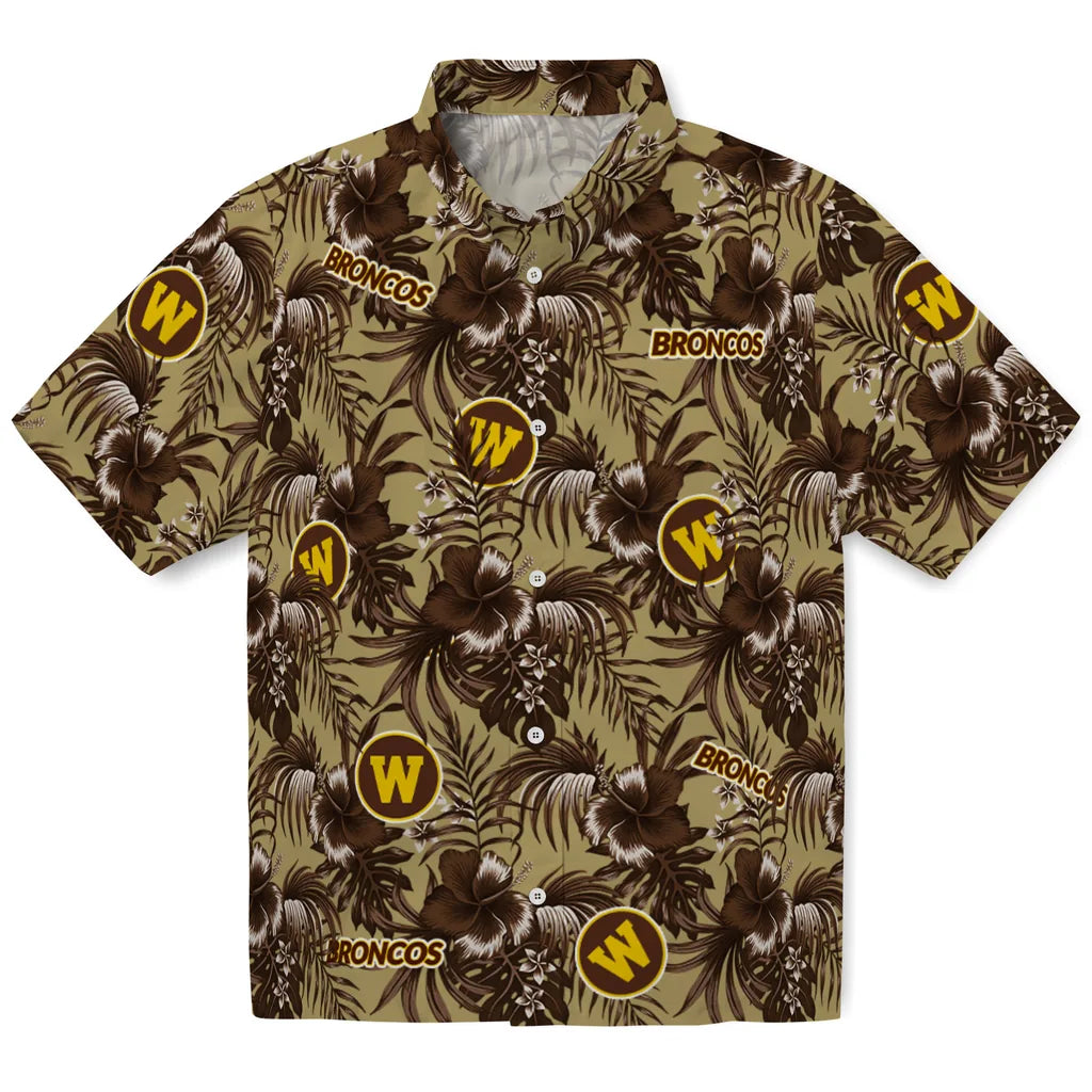 Western Michigan Broncos Hawaiian Shirt - Hibiscus Exotic | Hula Hawaiian Shirts