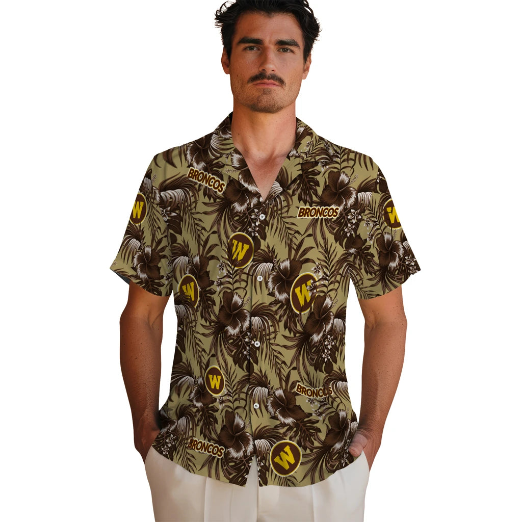 Western Michigan Broncos Hawaiian Shirt - Hibiscus Exotic | Hula Hawaiian Shirts