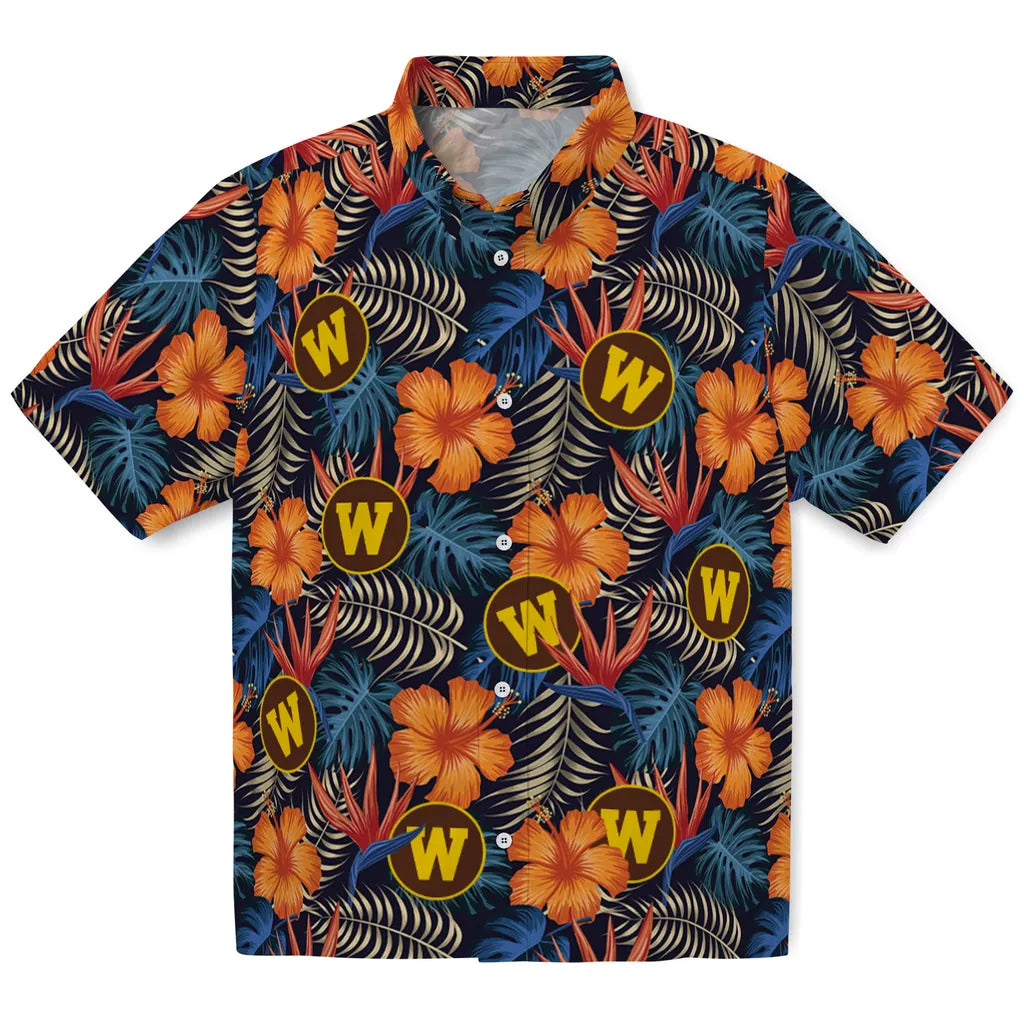 Western Michigan Broncos Hawaiian Shirt - Hibiscus Foliage | Hula Hawaiian Shirts
