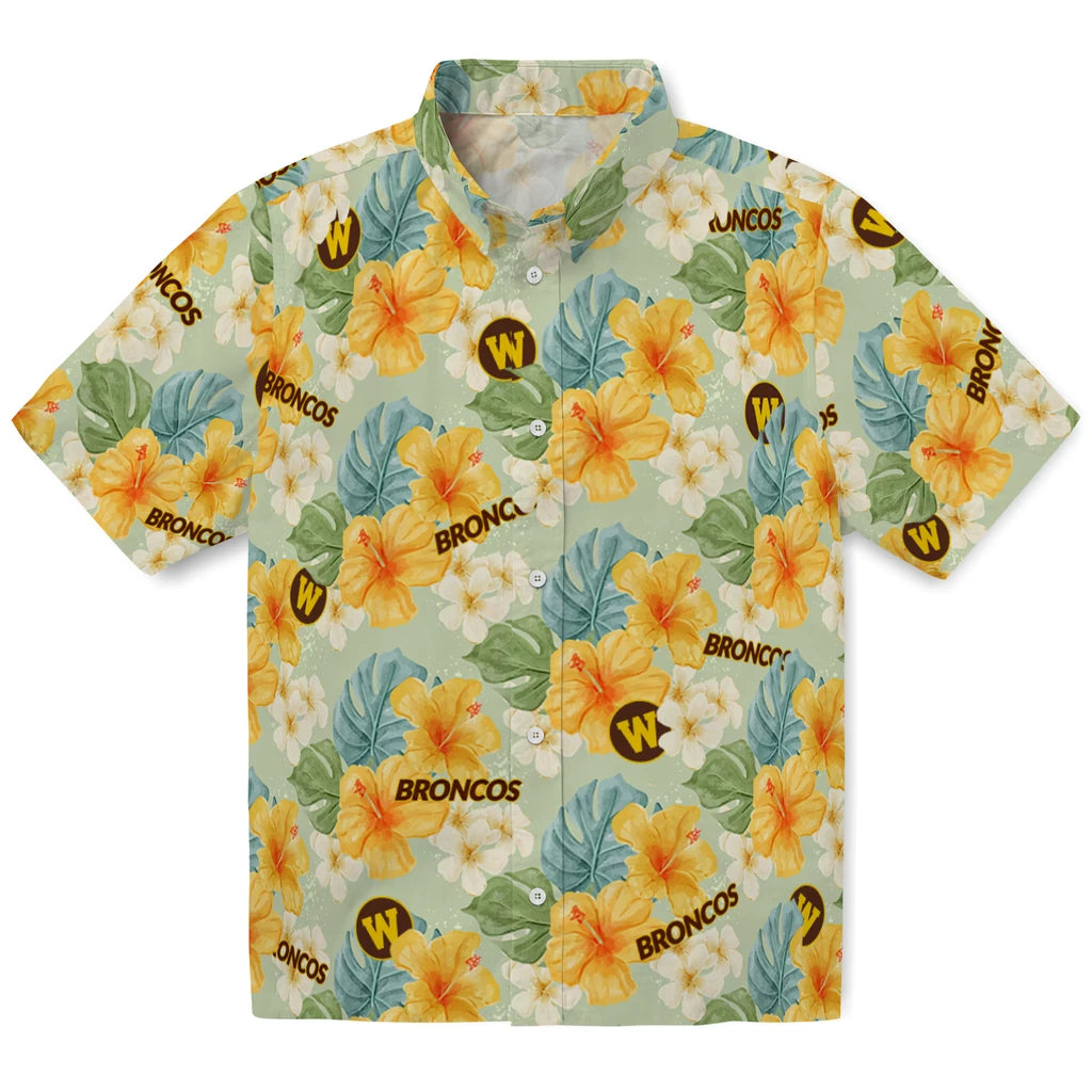 Western Michigan Broncos Hawaiian Shirt - Hibiscus Mood | Hula Hawaiian Shirts