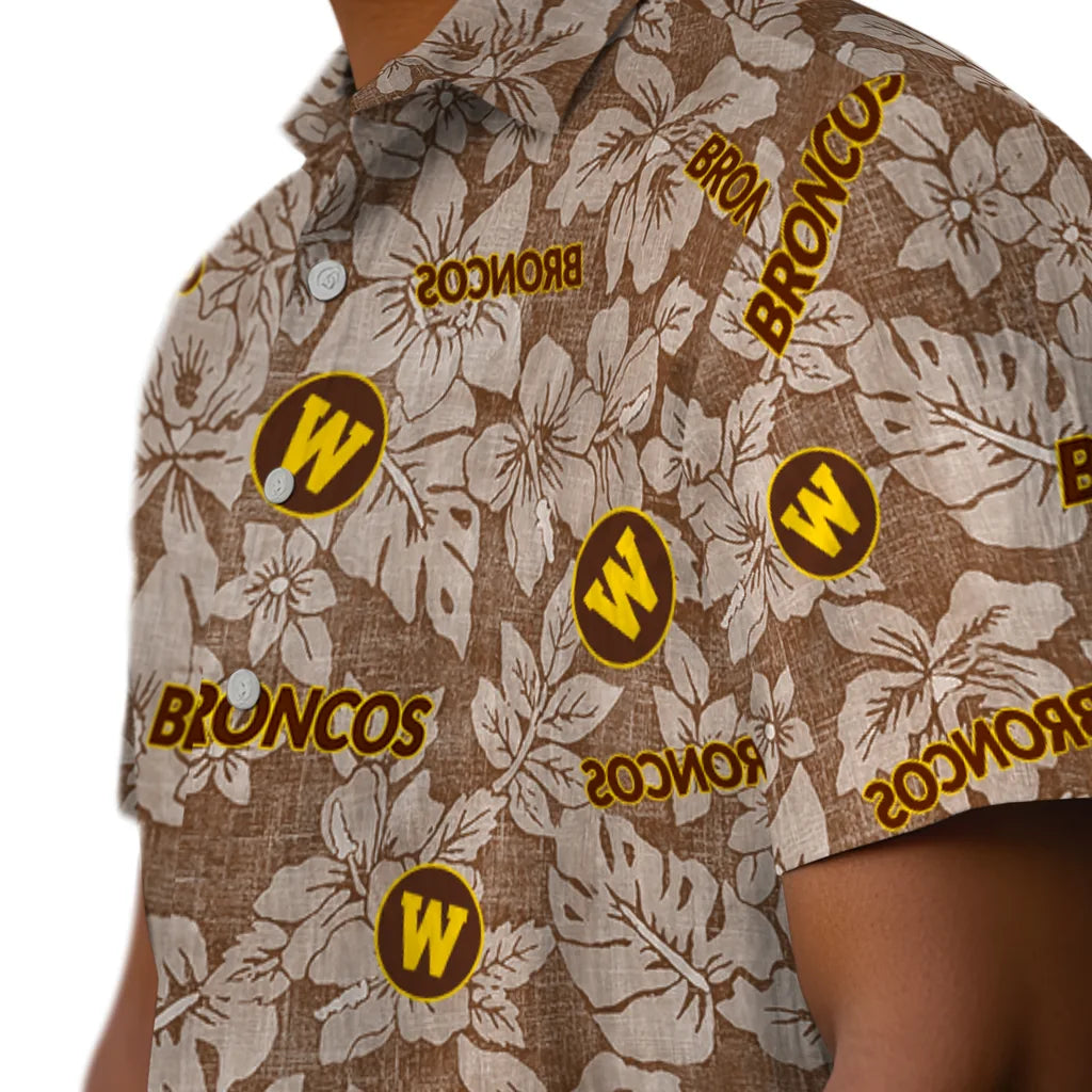 Western Michigan Broncos Hawaiian Shirt - Hibiscus Oasis | Hula Hawaiian Shirts
