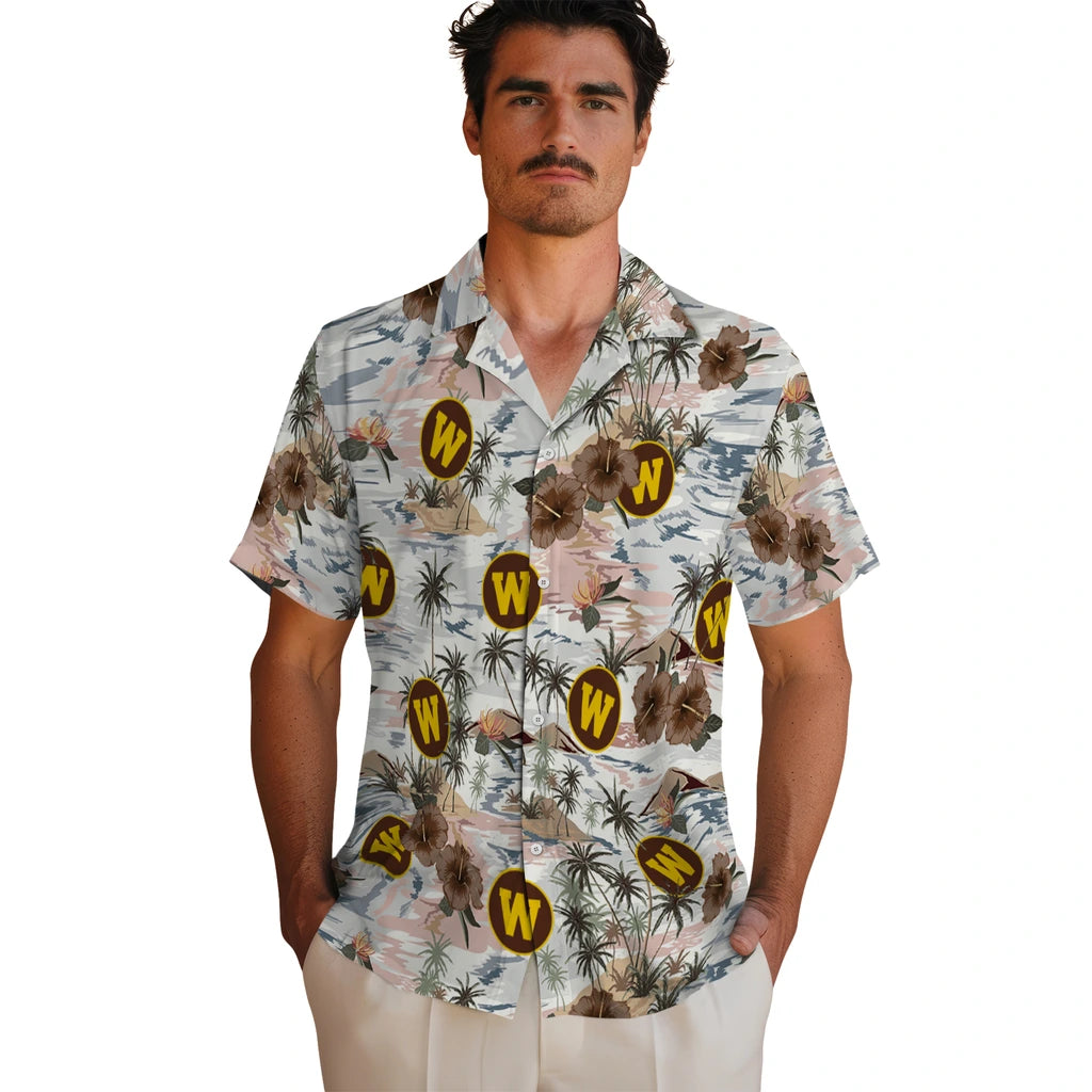 Western Michigan Broncos Hawaiian Shirt - Hibiscus Seaside | Hula Hawaiian Shirts