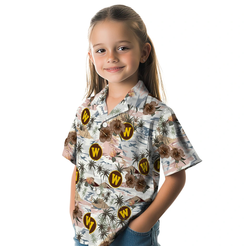 Western Michigan Broncos Hawaiian Shirt - Hibiscus Seaside | Hula Hawaiian Shirts
