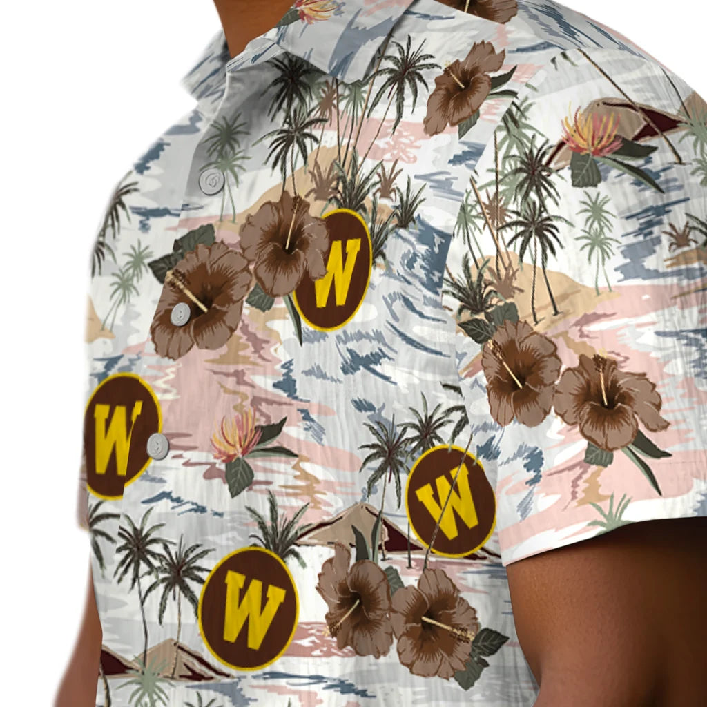 Western Michigan Broncos Hawaiian Shirt - Hibiscus Seaside | Hula Hawaiian Shirts
