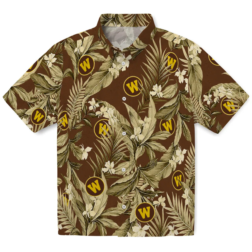 Western Michigan Broncos Hawaiian Shirt - Palm Leaves | Hula Hawaiian Shirts