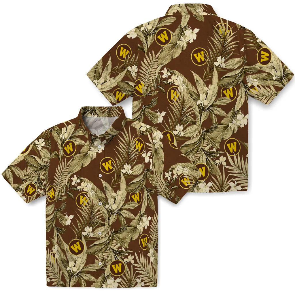 Western Michigan Broncos Hawaiian Shirt - Palm Leaves | Hula Hawaiian Shirts