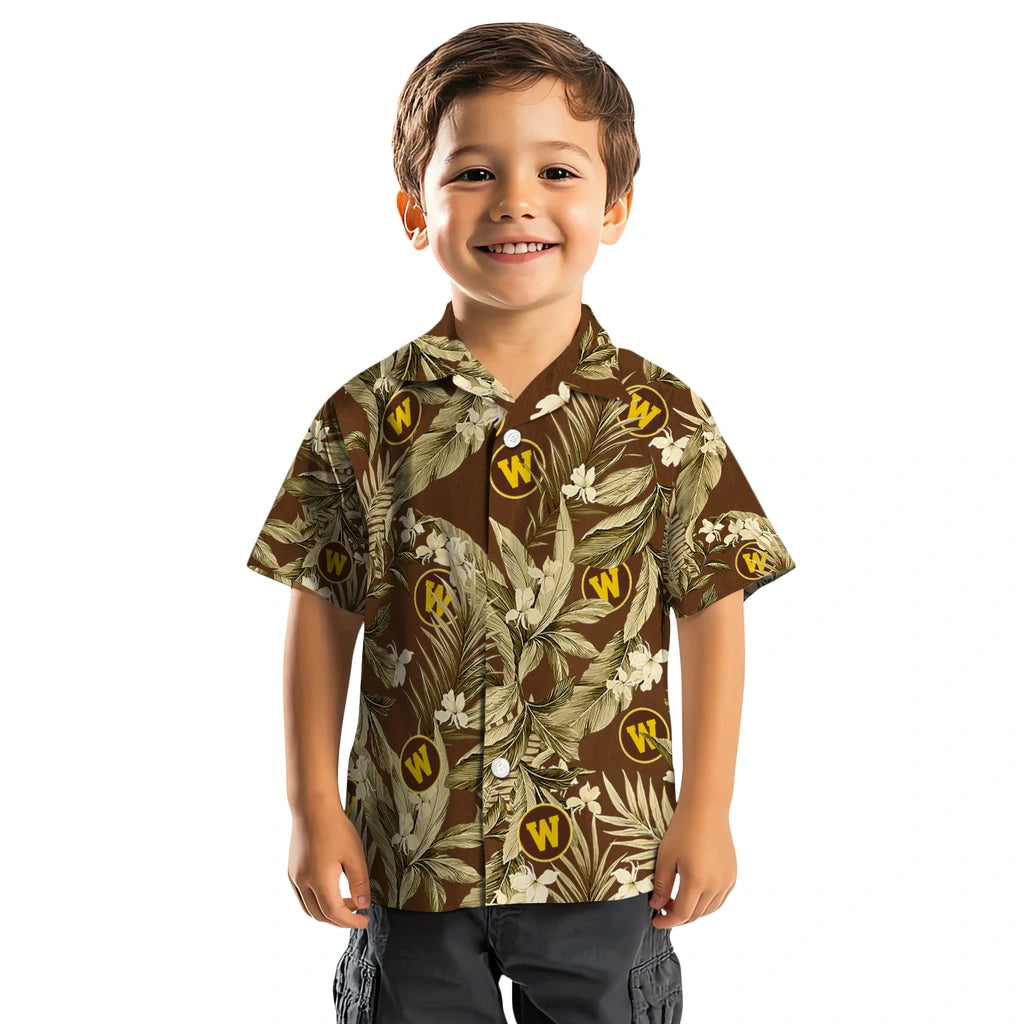 Western Michigan Broncos Hawaiian Shirt - Palm Leaves | Hula Hawaiian Shirts