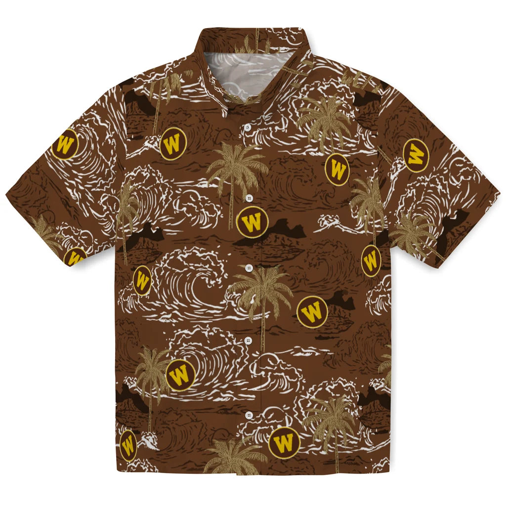 Western Michigan Broncos Hawaiian Shirt - Wave Palm | Hula Hawaiian Shirts