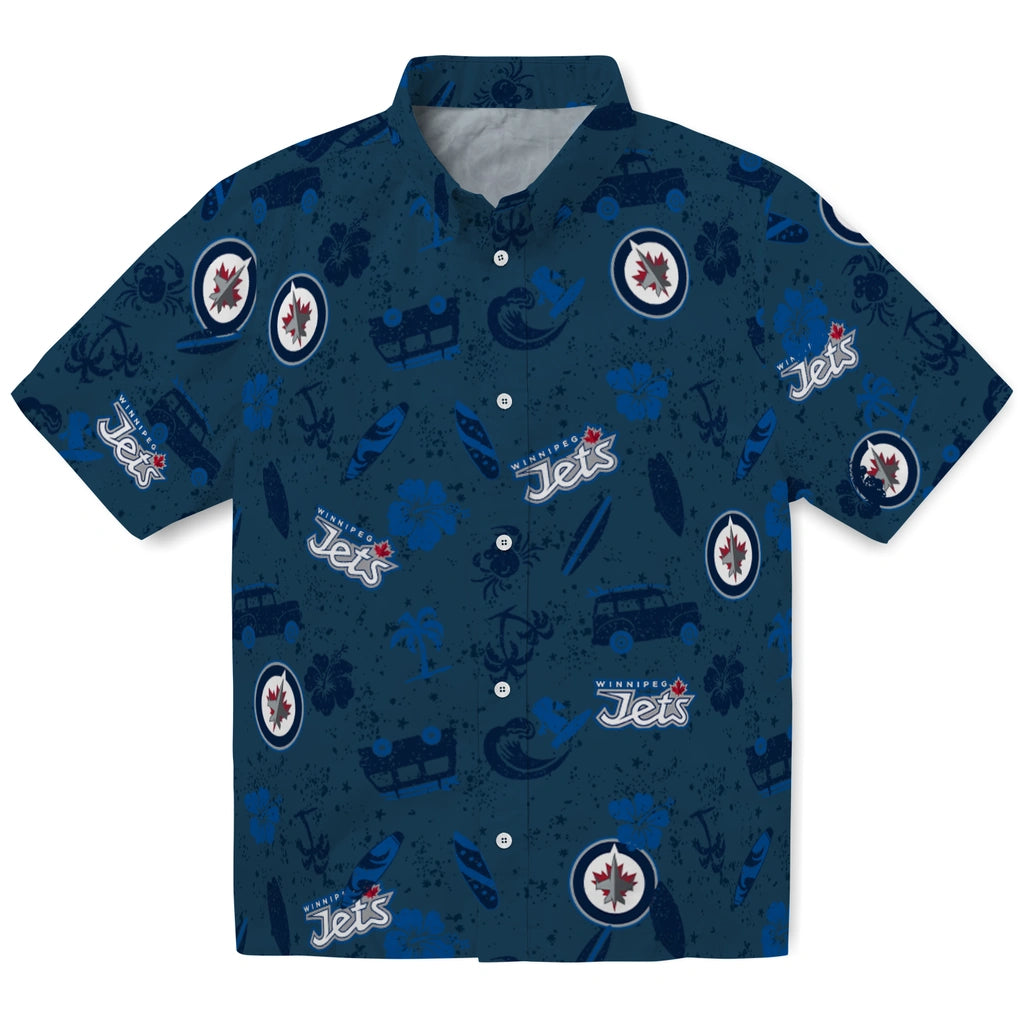 Winnipeg Jets Hawaiian Shirt - Beach Vibe | Hula Hawaiian Shirts