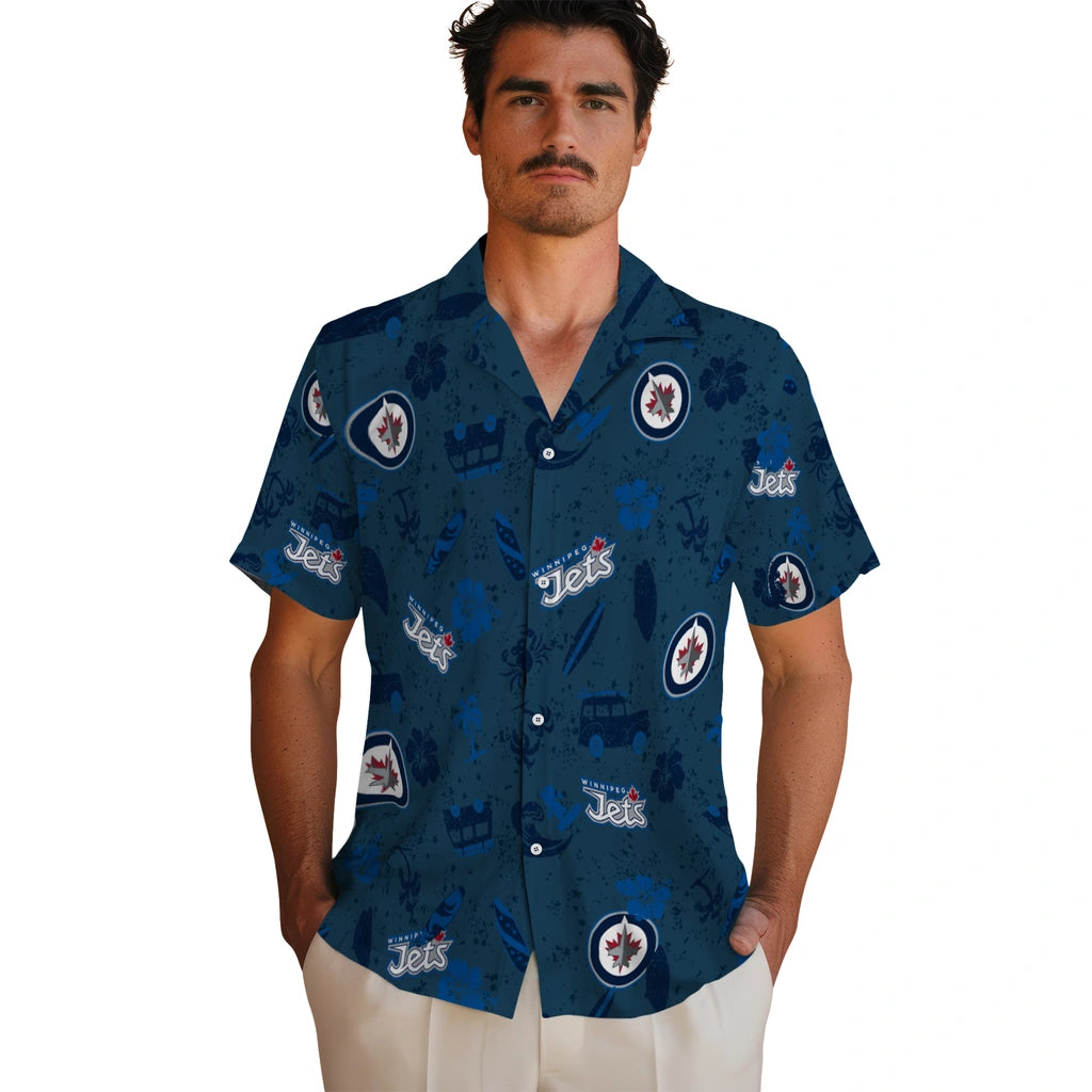 Winnipeg Jets Hawaiian Shirt - Beach Vibe | Hula Hawaiian Shirts