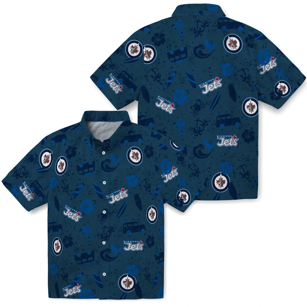Winnipeg Jets Hawaiian Shirt - Beach Vibe | Hula Hawaiian Shirts