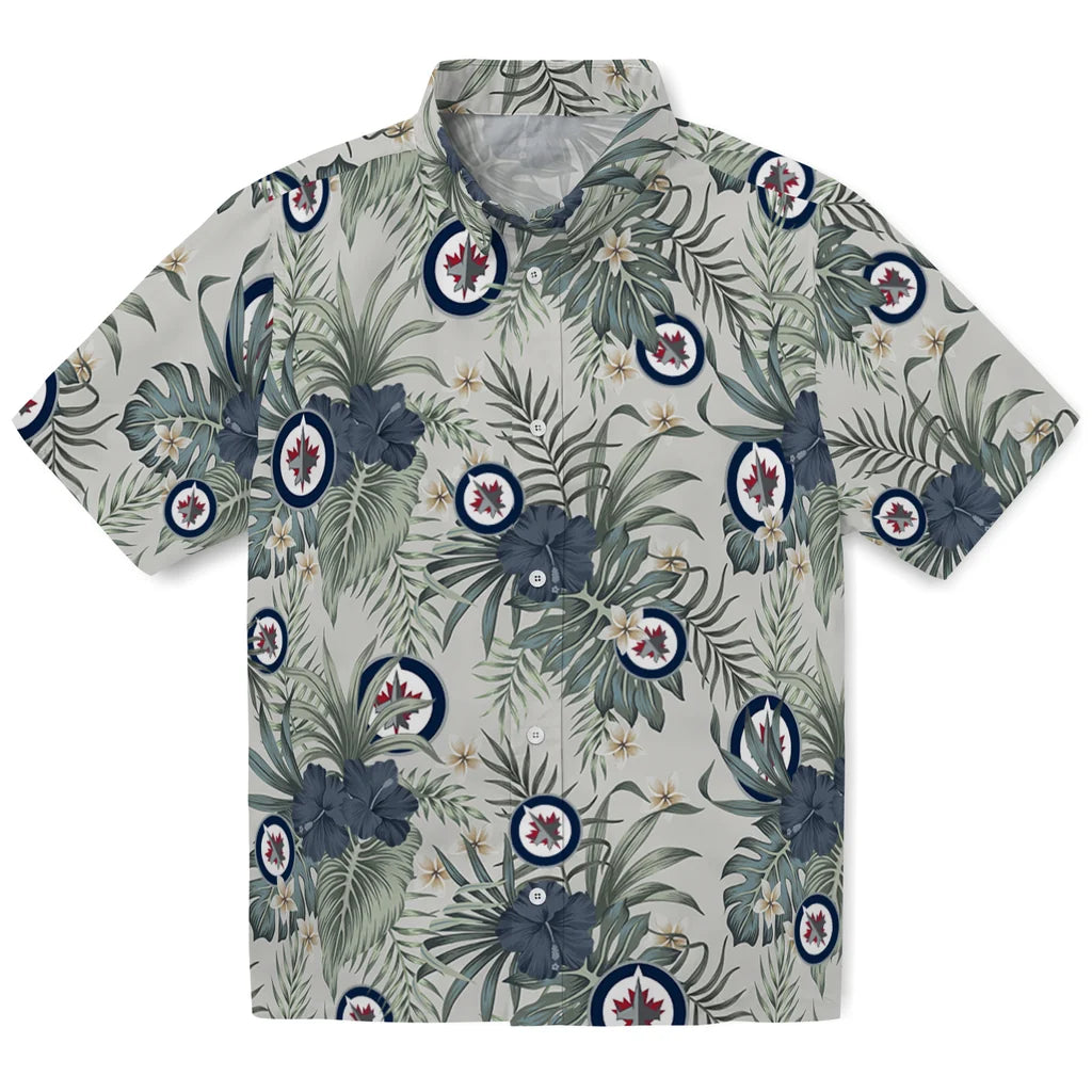 Winnipeg Jets Hawaiian Shirt - Hibiscus Designs | Hula Hawaiian Shirts