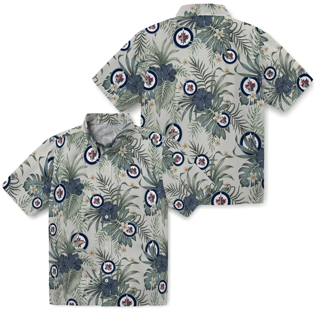Winnipeg Jets Hawaiian Shirt - Hibiscus Designs | Hula Hawaiian Shirts