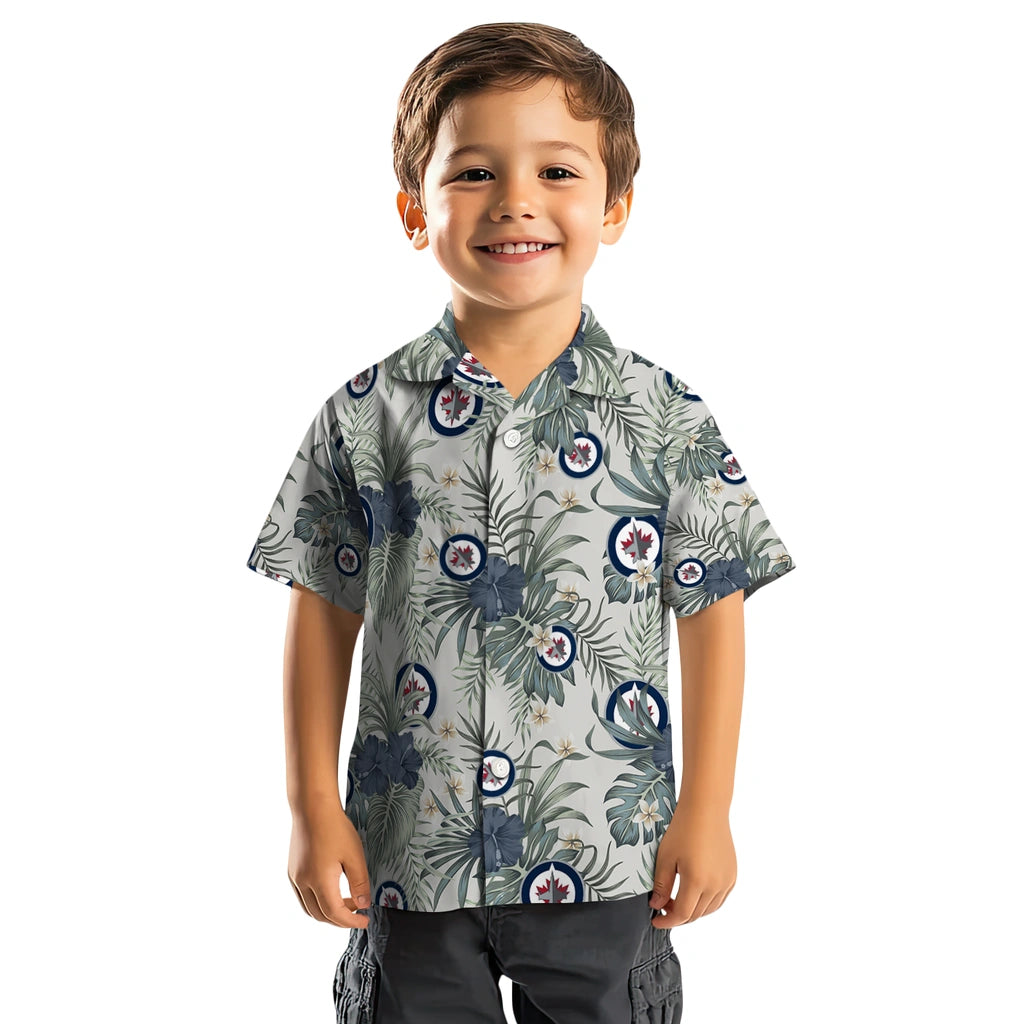 Winnipeg Jets Hawaiian Shirt - Hibiscus Designs | Hula Hawaiian Shirts