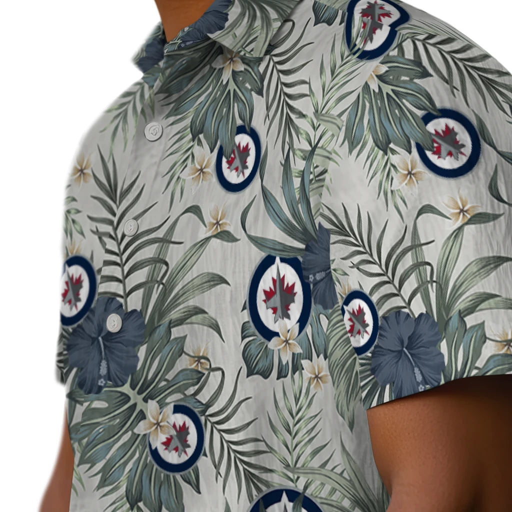 Winnipeg Jets Hawaiian Shirt - Hibiscus Designs | Hula Hawaiian Shirts