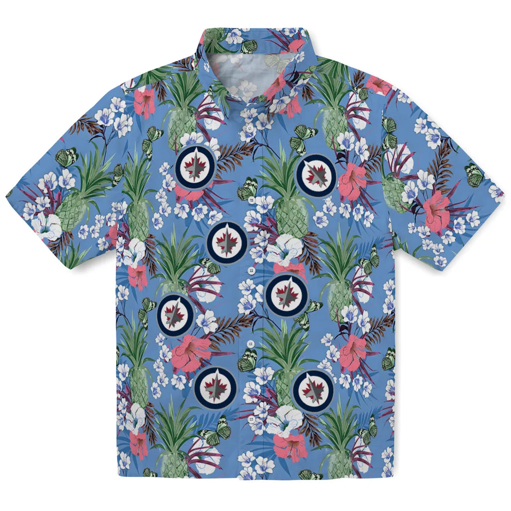 Winnipeg Jets Hawaiian Shirt - Pineapple Bouquet | Hula Hawaiian Shirts