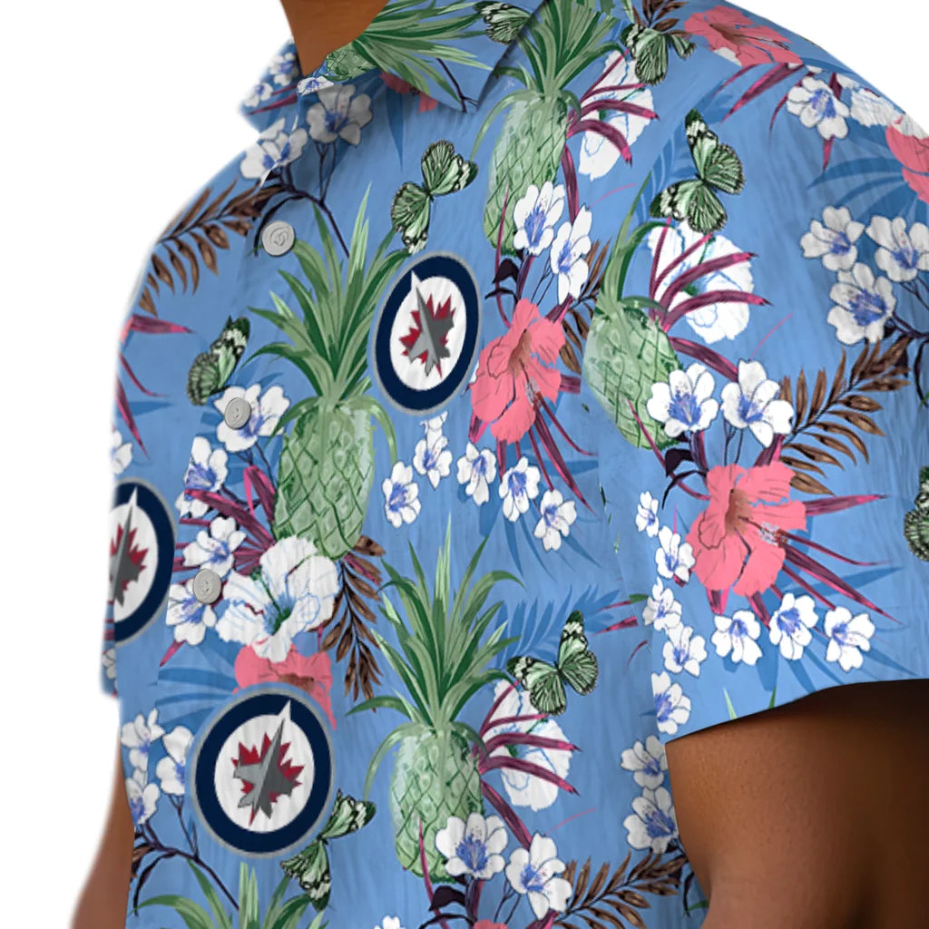 Winnipeg Jets Hawaiian Shirt - Pineapple Bouquet | Hula Hawaiian Shirts
