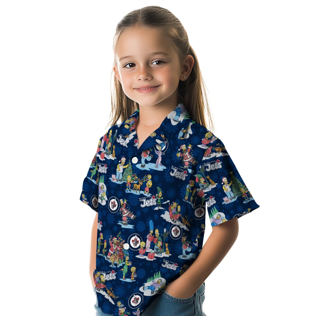 Winnipeg Jets Hawaiian Shirt - Simpsons Christmas | Hula Hawaiian Shirts