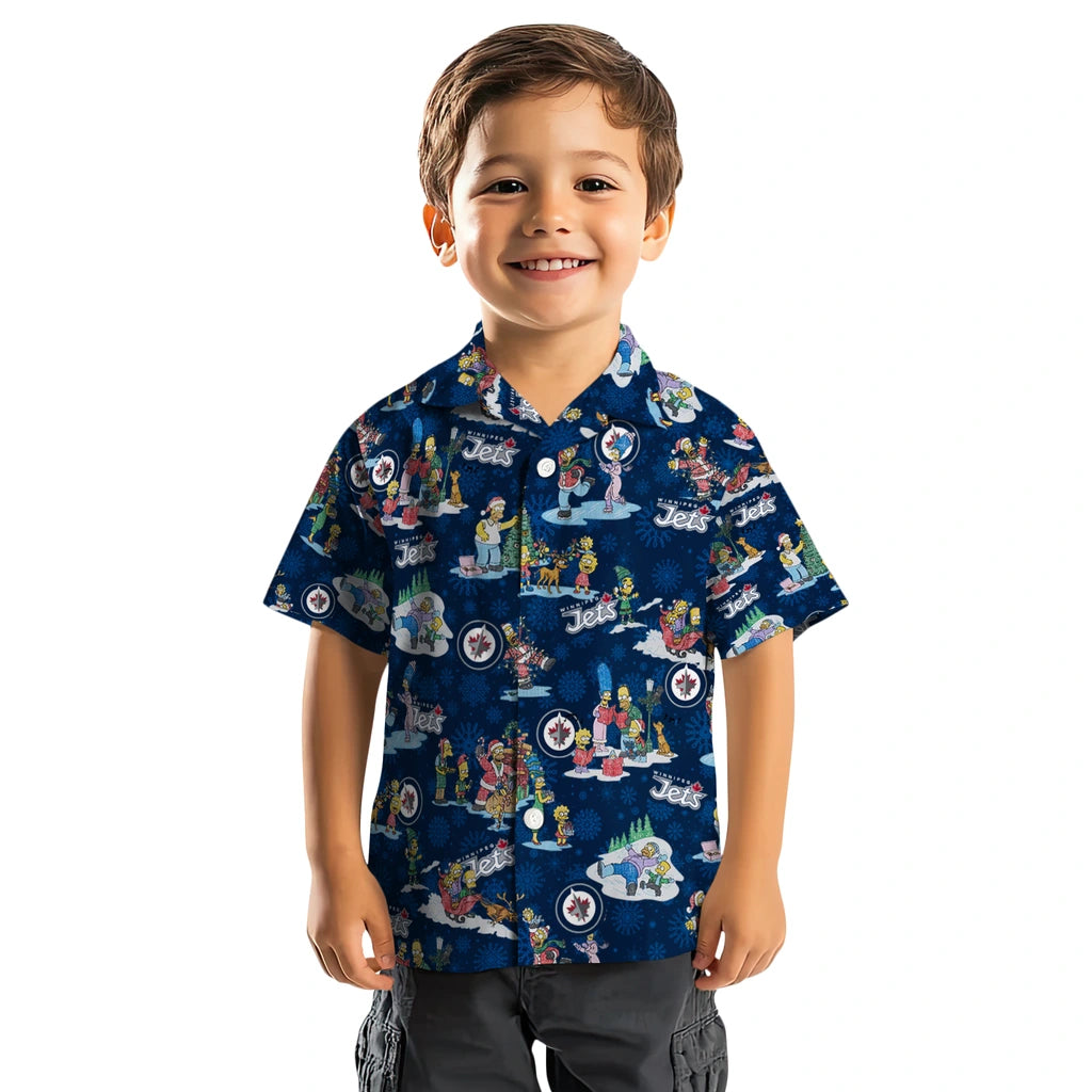 Winnipeg Jets Hawaiian Shirt - Simpsons Christmas | Hula Hawaiian Shirts