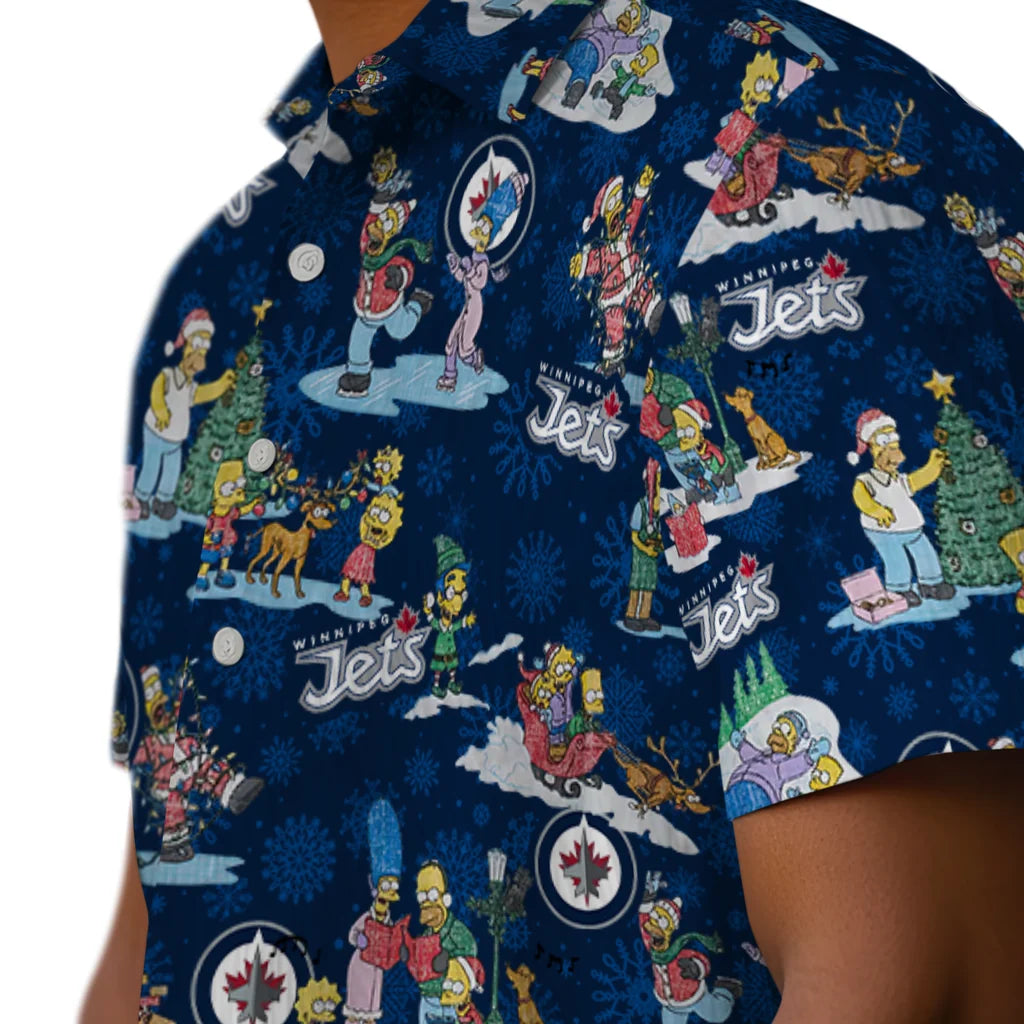 Winnipeg Jets Hawaiian Shirt - Simpsons Christmas | Hula Hawaiian Shirts