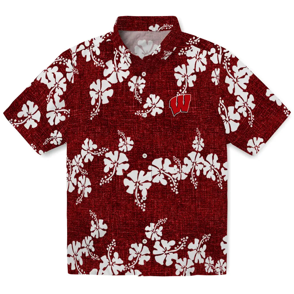 Wisconsin Badgers Hawaiian Shirt - 50th State Flower | Hula Hawaiian Shirts