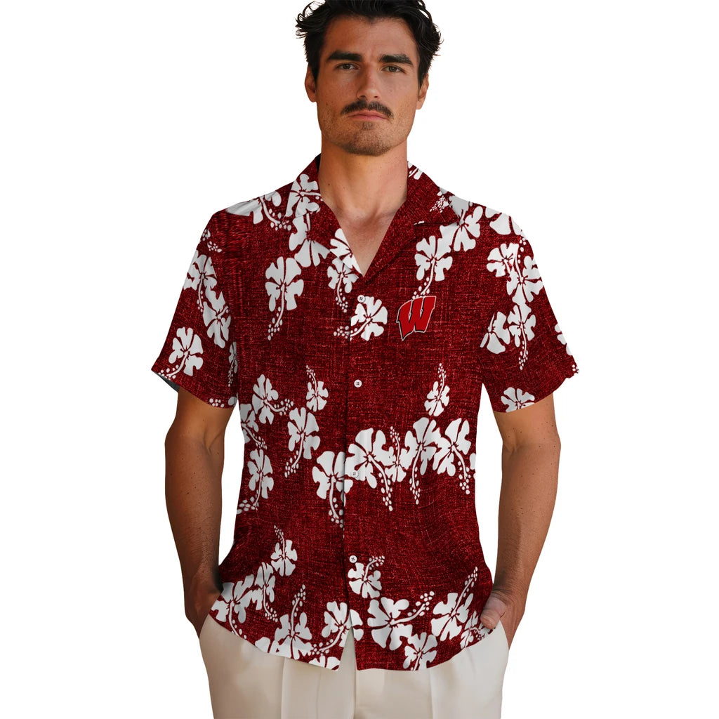 Wisconsin Badgers Hawaiian Shirt - 50th State Flower | Hula Hawaiian Shirts