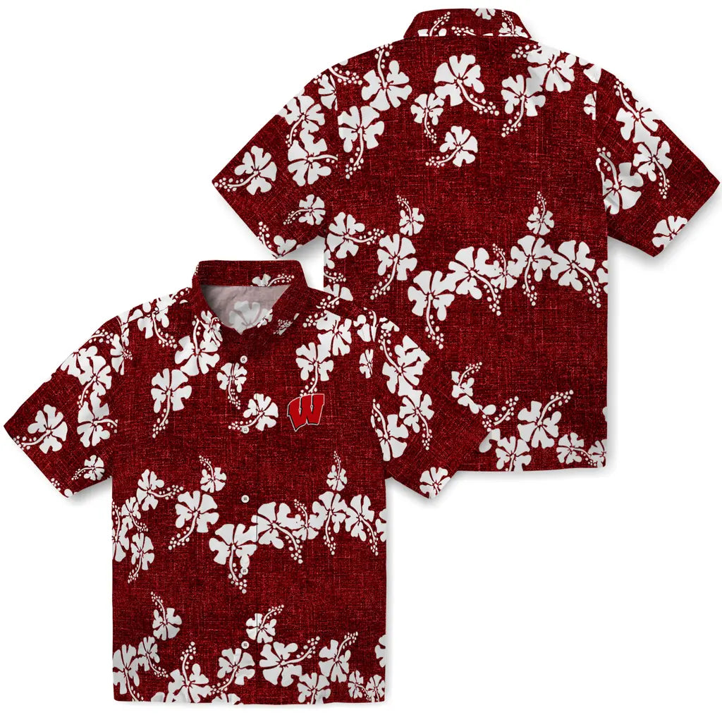 Wisconsin Badgers Hawaiian Shirt - 50th State Flower | Hula Hawaiian Shirts
