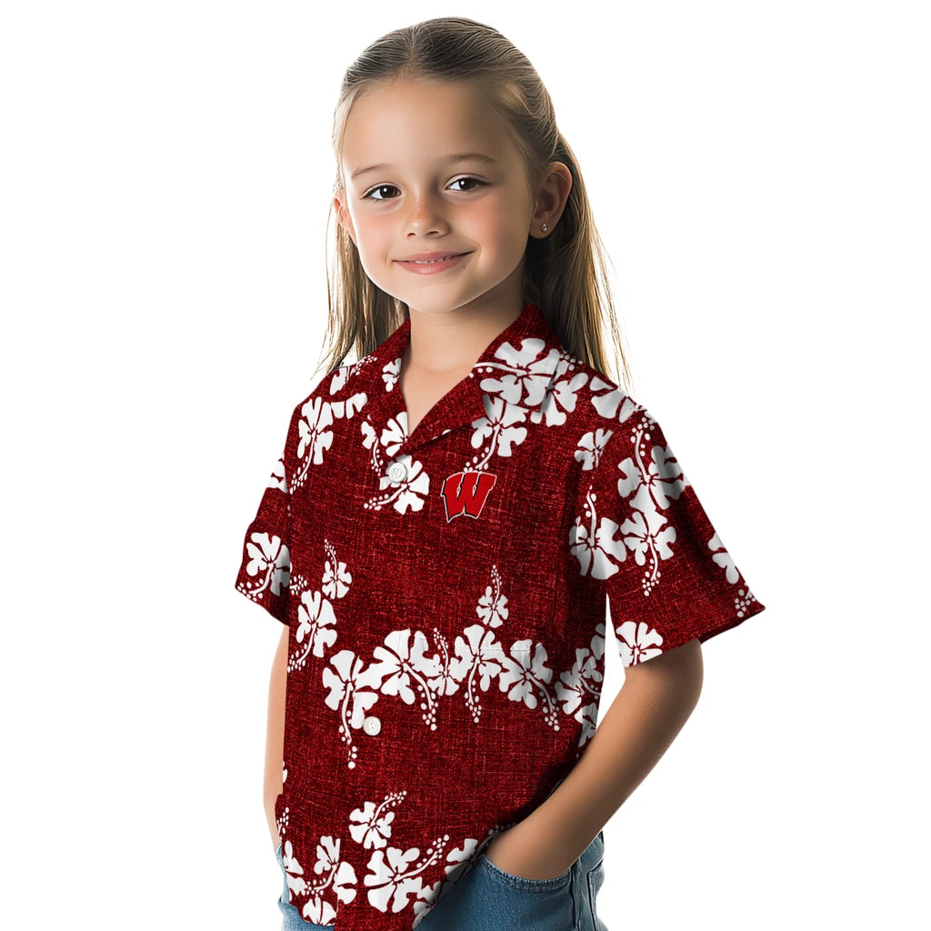 Wisconsin Badgers Hawaiian Shirt - 50th State Flower | Hula Hawaiian Shirts
