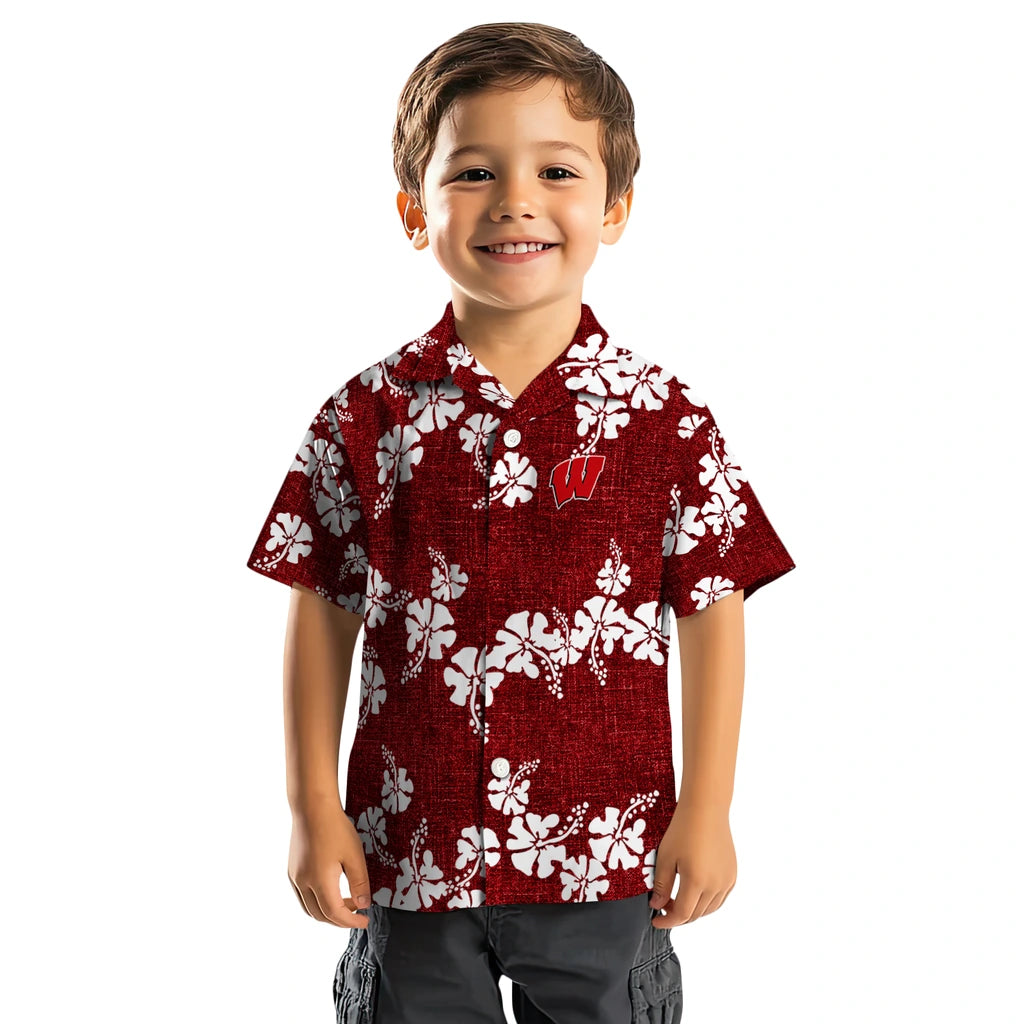 Wisconsin Badgers Hawaiian Shirt - 50th State Flower | Hula Hawaiian Shirts