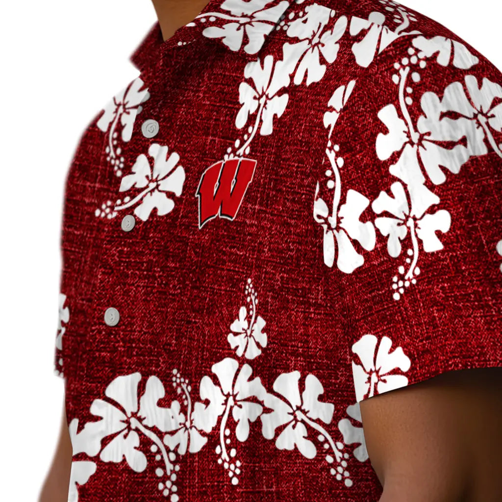 Wisconsin Badgers Hawaiian Shirt - 50th State Flower | Hula Hawaiian Shirts