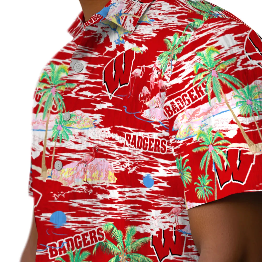 Wisconsin Badgers Hawaiian Shirt - Hawaii Island | Hula Hawaiian Shirts