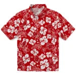 Wisconsin Badgers Hawaiian Shirt - Hibiscus Flower Design | Hula Hawaiian Shirts