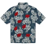 Wisconsin Badgers Hawaiian Shirt - Hibiscus Flowers | Hula Hawaiian Shirts