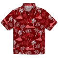 Wisconsin Badgers Hawaiian Shirt - Palm And Clouds | Hula Hawaiian Shirts