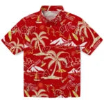 Wisconsin Badgers Hawaiian Shirt - Palm Tree Island | Hula Hawaiian Shirts