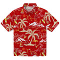 Wisconsin Badgers Hawaiian Shirt - Palm Tree Island | Hula Hawaiian Shirts