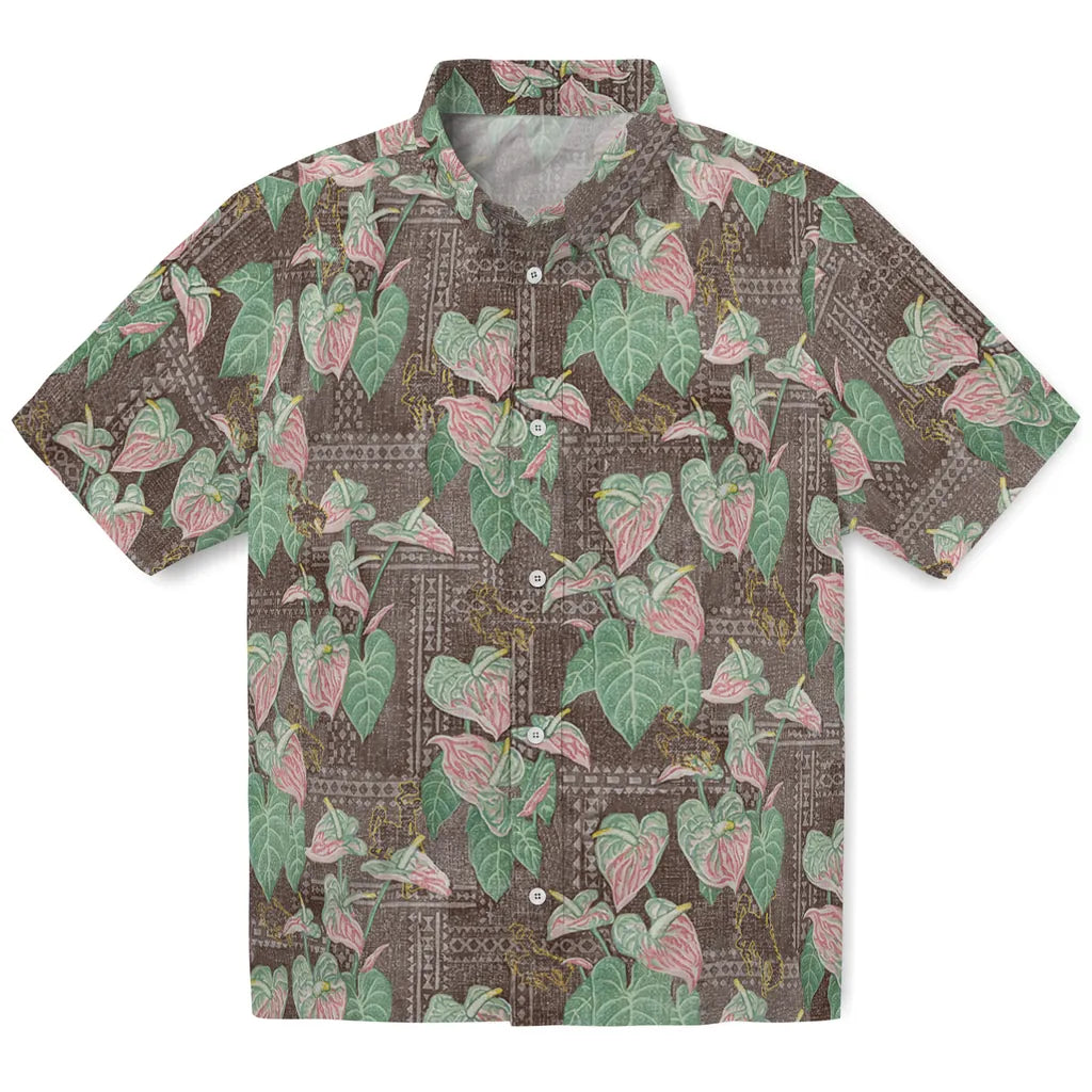 Wyoming Cowboys Hawaiian Shirt - Anthurium Overlay | Hula Hawaiian Shirts