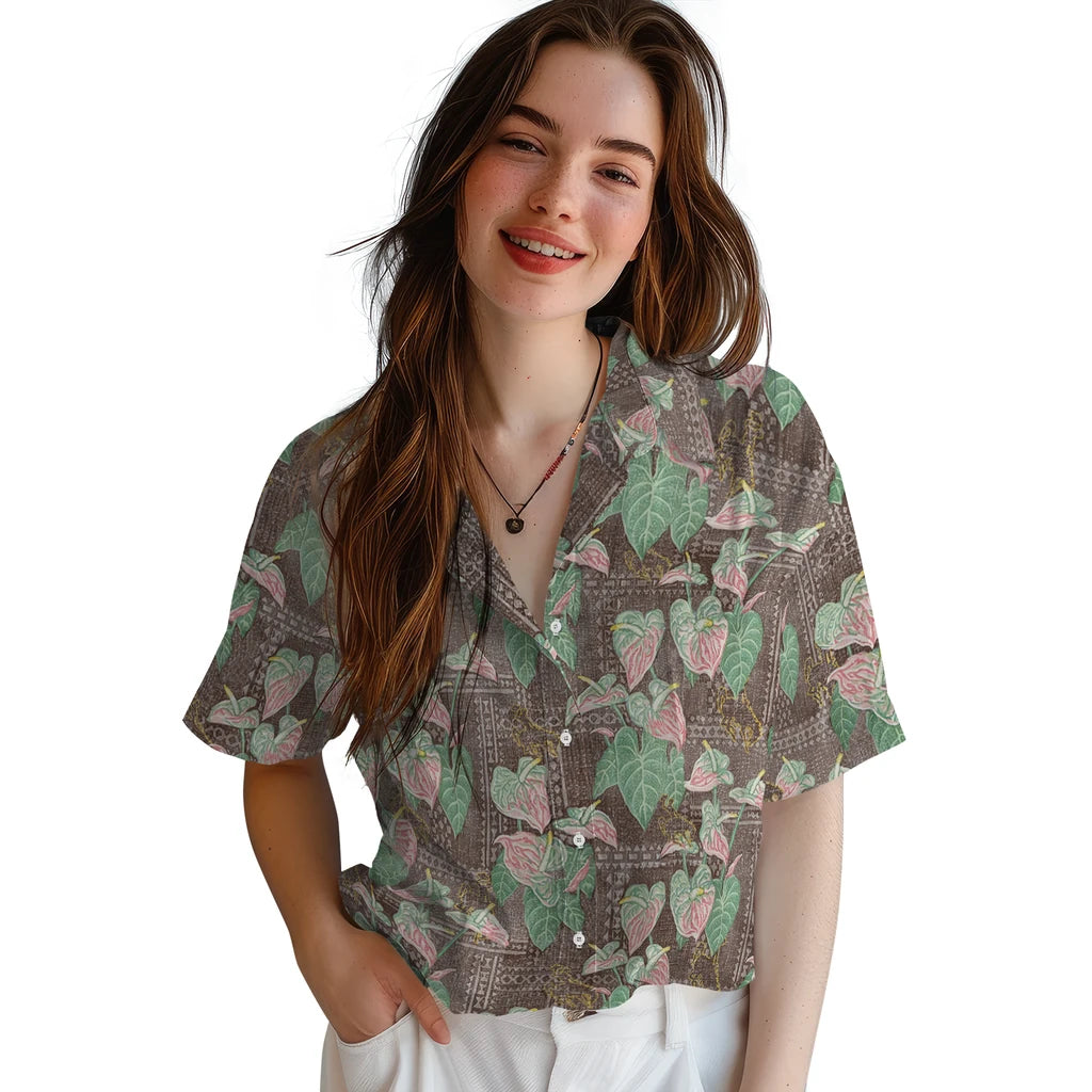 Wyoming Cowboys Hawaiian Shirt - Anthurium Overlay | Hula Hawaiian Shirts